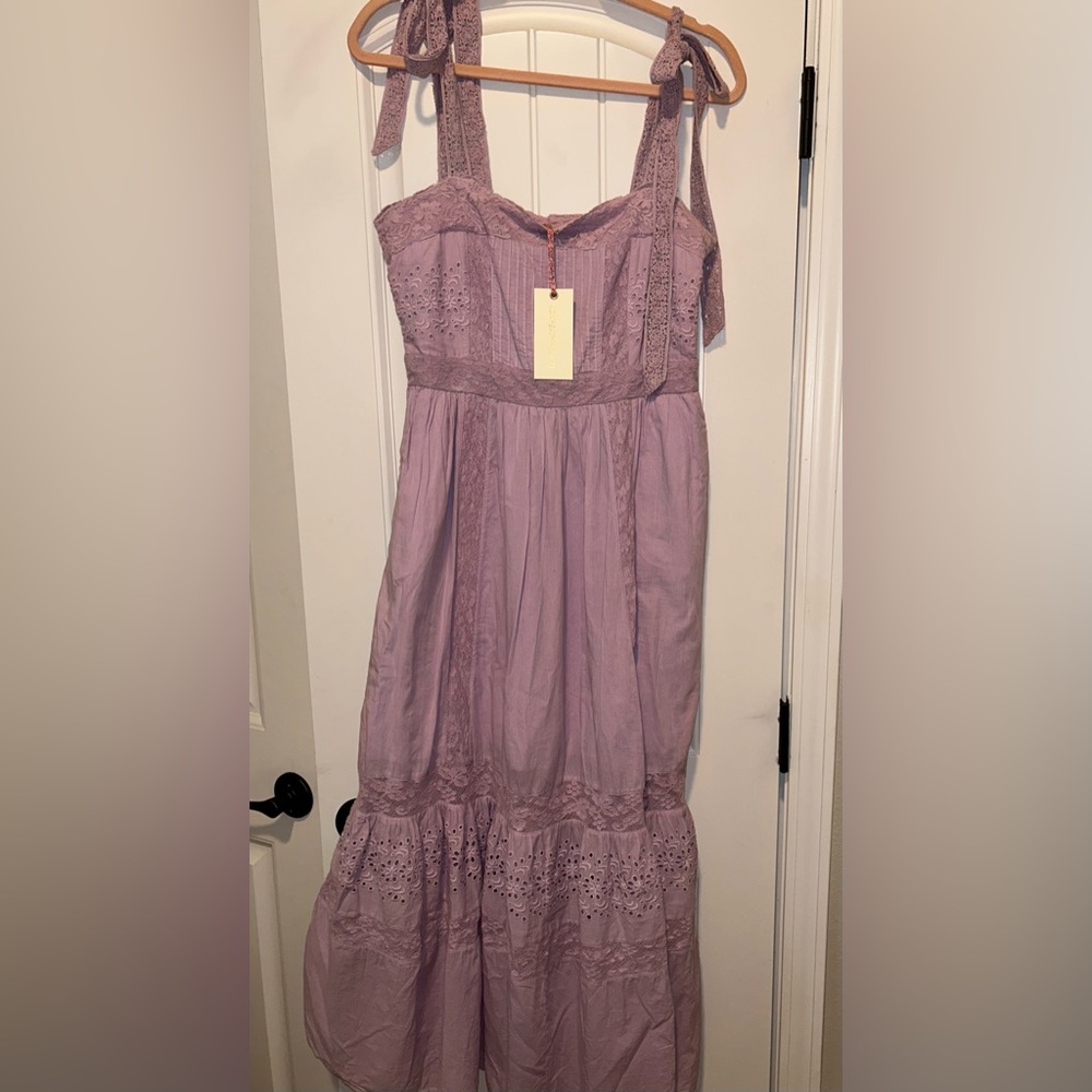 Loveshack Fancy purple maxi dress